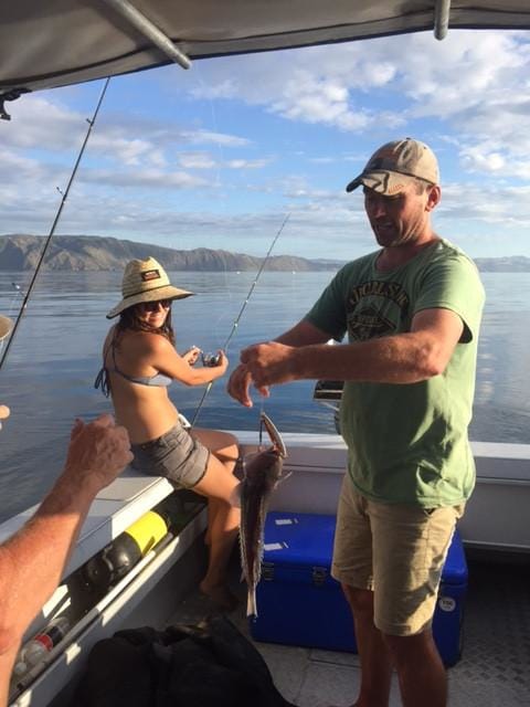 Another beautiful day out fishing with slow jigs