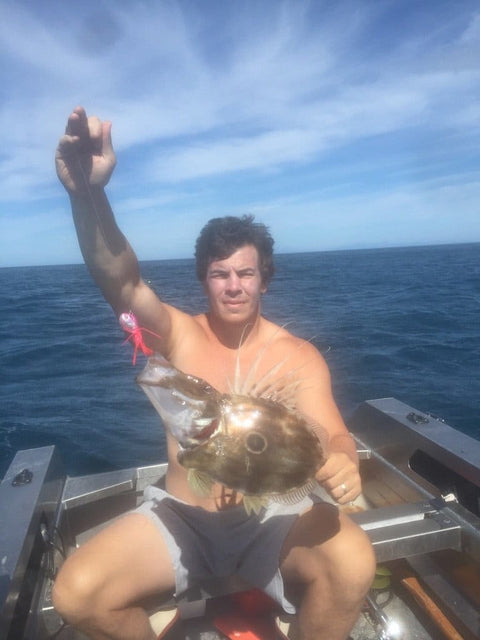 Charlie with a nice JD caught on slow jigs - OK.fish