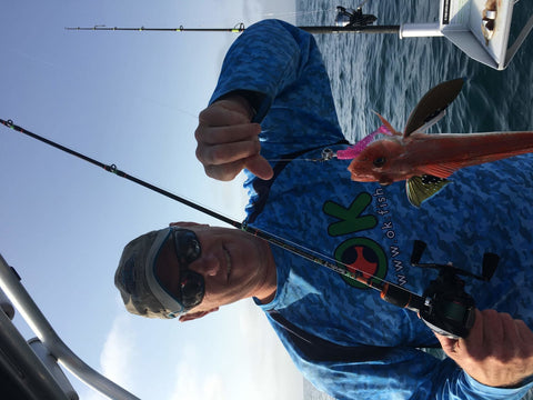 Jarv with a nice gurnard on softies