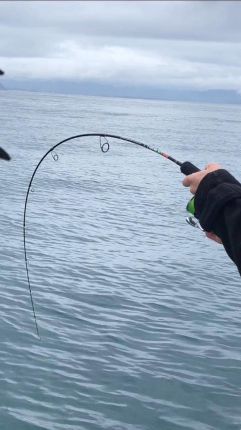 Thomas putting a good bend in his Benda-1 - OK.fish