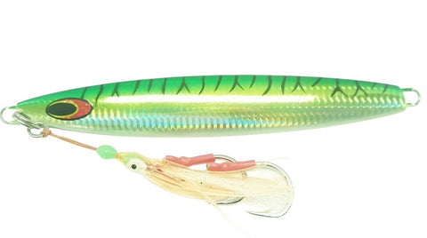 Bruiser 300G Vertical Falling Jig Wainui (Green Mackerel) Holo / Vertical Jigs