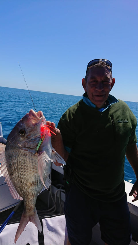 Max with a nice snapper - OK.fish