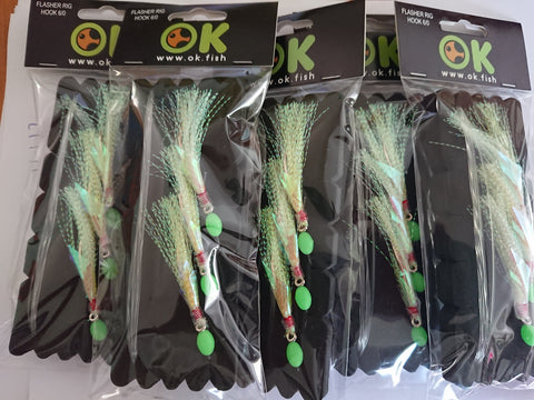 Pack of ten flasher rigs –