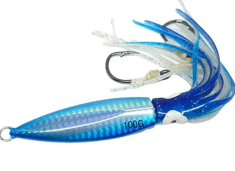 Squidward Heavy Duty Jig 250G / Bluey-Blue Holo/blue Skirt